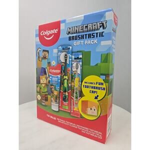 Colgate Minecraft Brushtastic 3pc Gift Pack W/Electric Toothbrush Exp 7/27